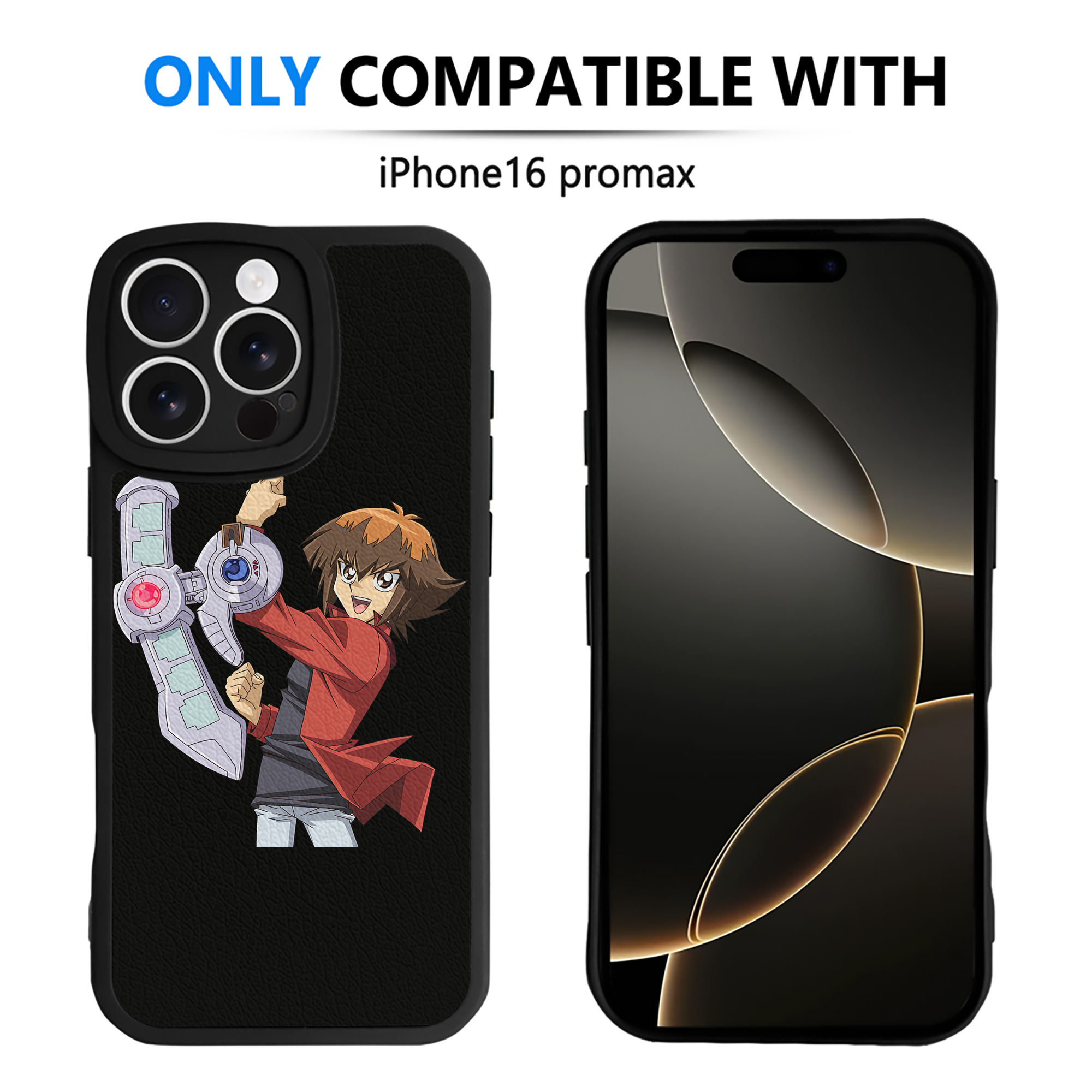 （画像用） 遊☆戯☆王 Yu-Gi-Oh! 【iPhone 16シリーズ対応】シリコンスマホケース（レザー調） 材質：シリコン